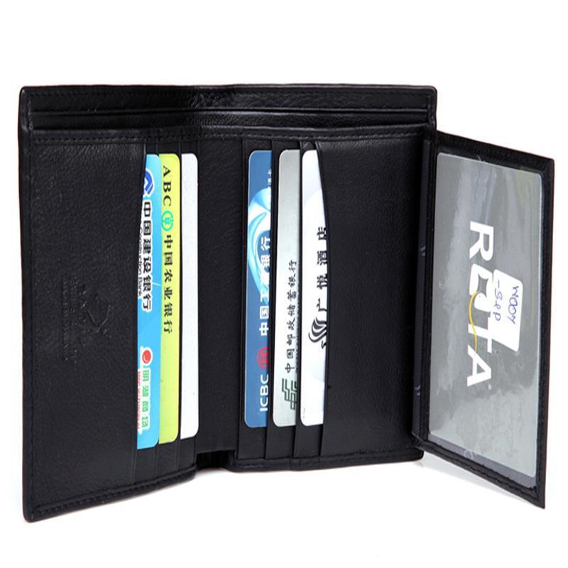 mens horizontal and vertical pearl fish leather wallet with cowhide