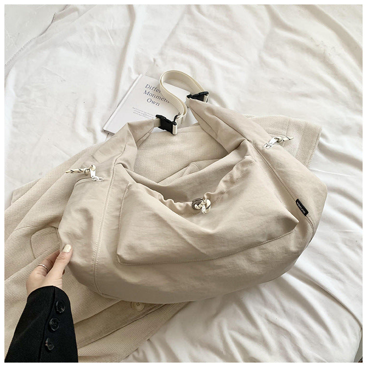 solid color fashion large capacity versatile shoulder crossbody bag