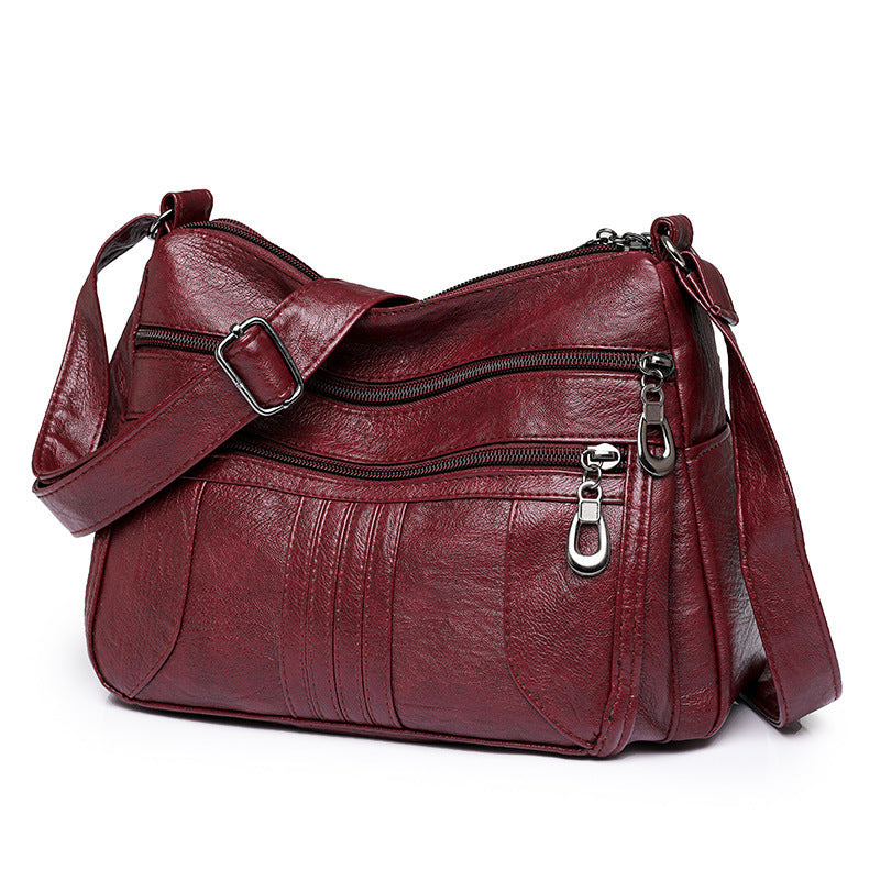 new casual womens cross body bag pu retro shoulder lightweight commuter bag