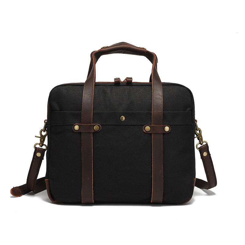 waxed canvas vintage travel mens briefcase
