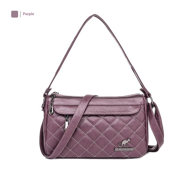 pu soft leather textured crossbody bag