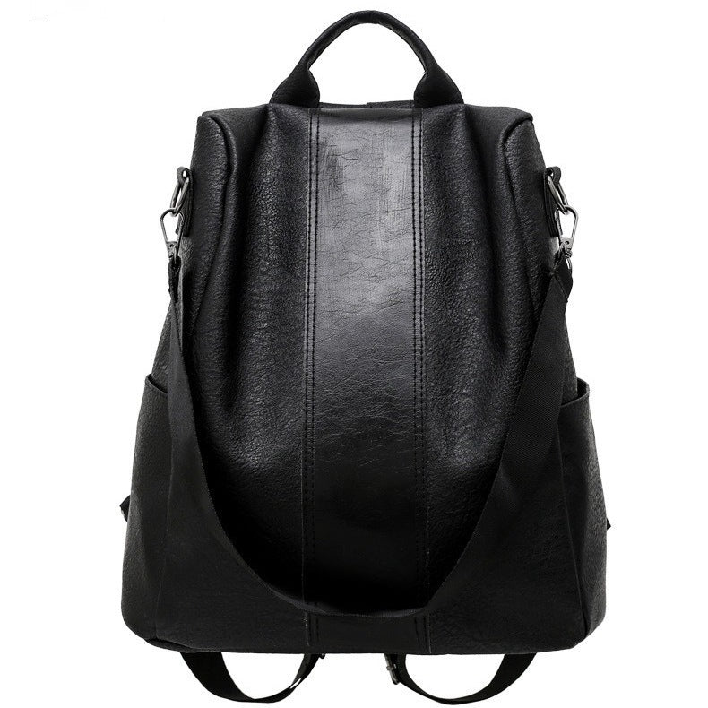 womens solid color large capacity backpack