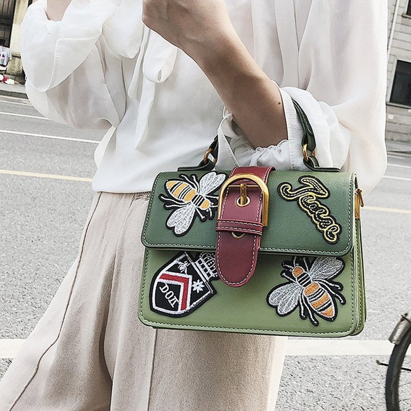 embroidered handbag