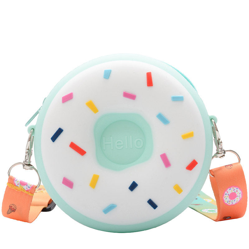 Children's Bag New Baby Messenger Bag Donut Cute Princess Coin Purse Mini Silicone Bag