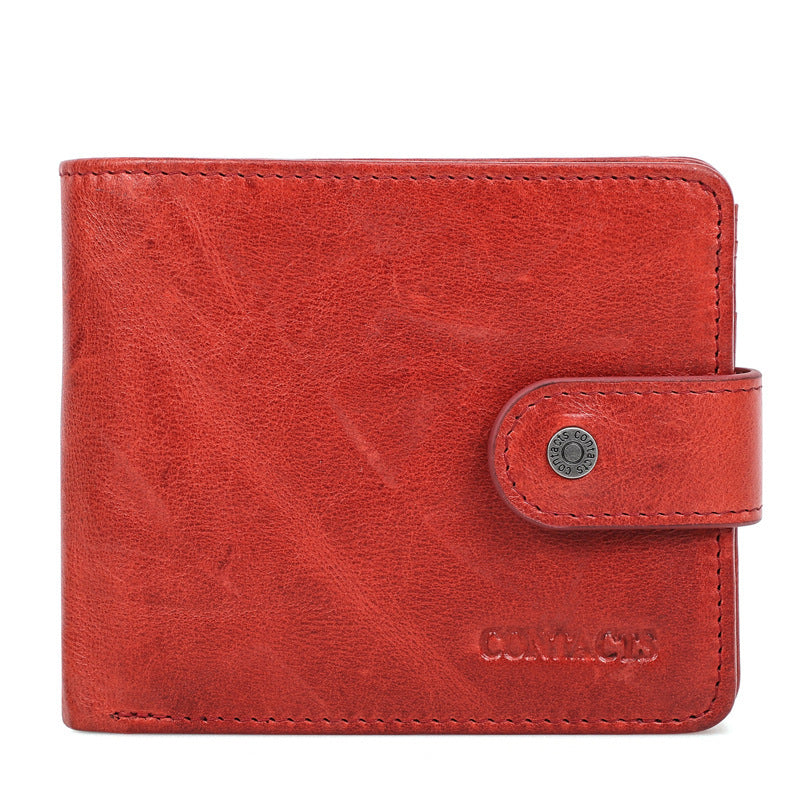crazy horse cowhide multi purpose mens wallet