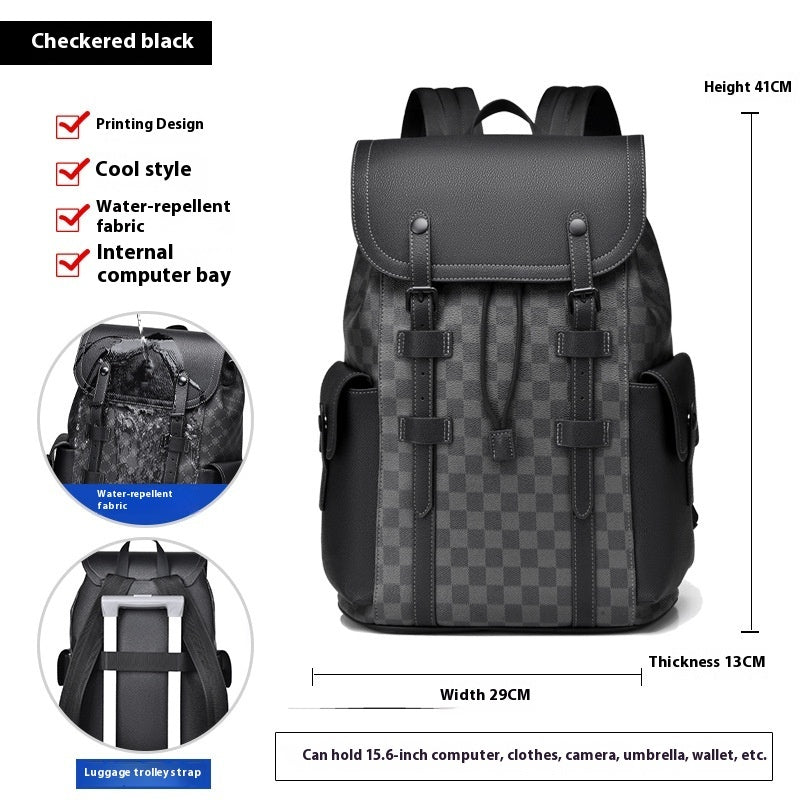 curved shoulder strap new mens casual business travel backpack