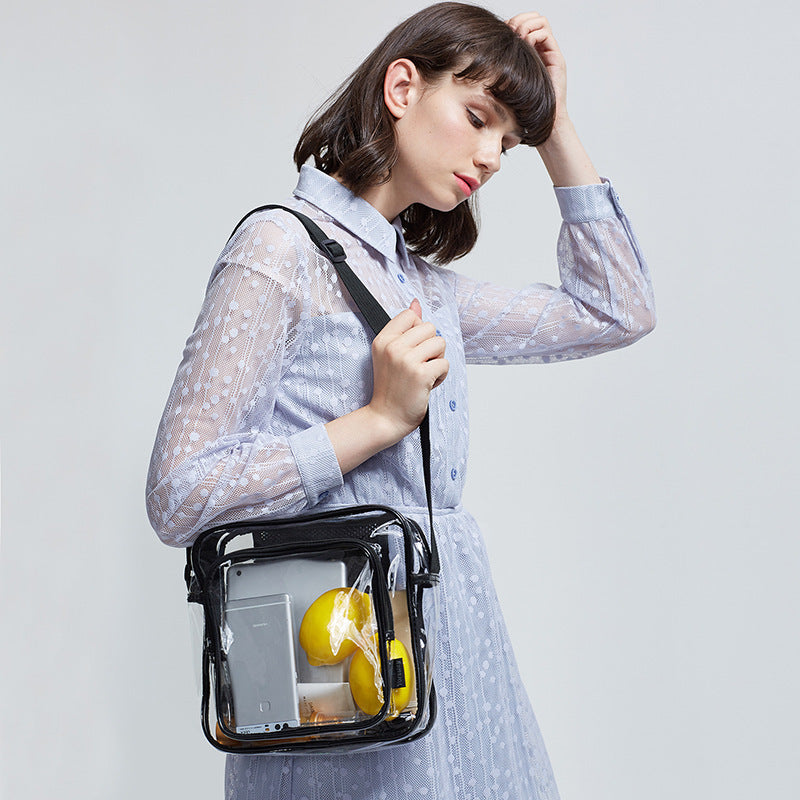 Fashion Transparent Jelly Bag Summer Portable Diagonal One-shoulder Beach Bag