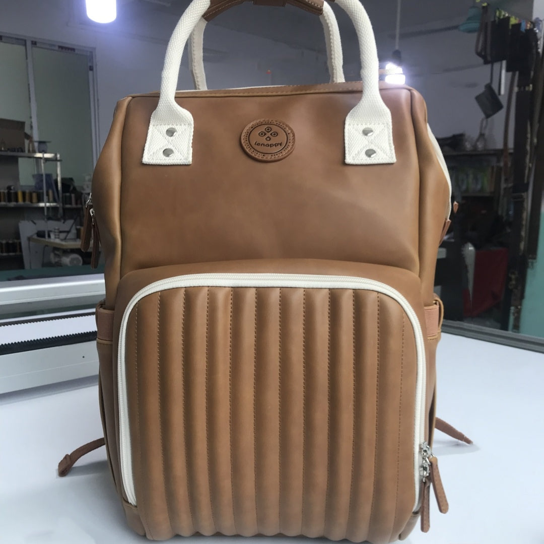 mens large capacity leather travel bag
