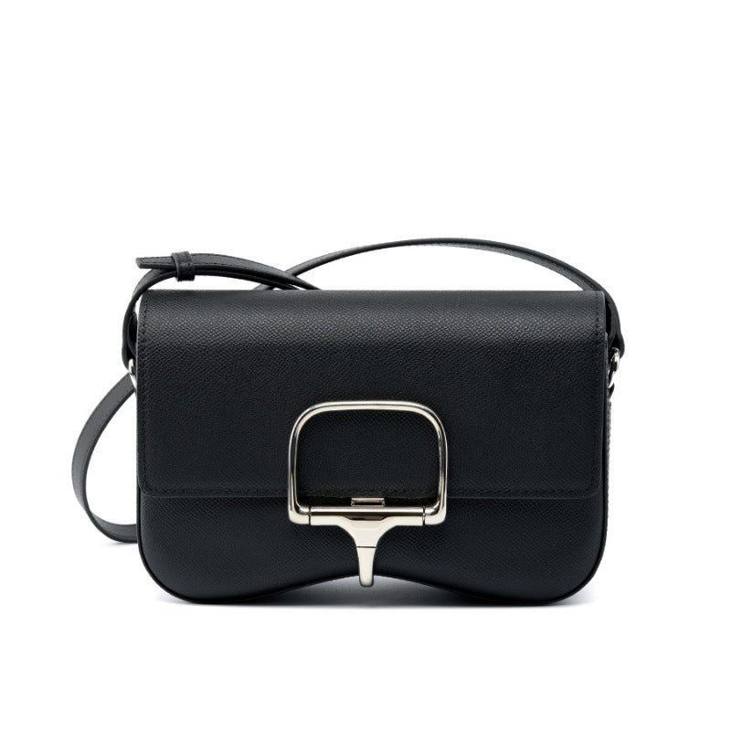 leather palm print shoulder messenger bag