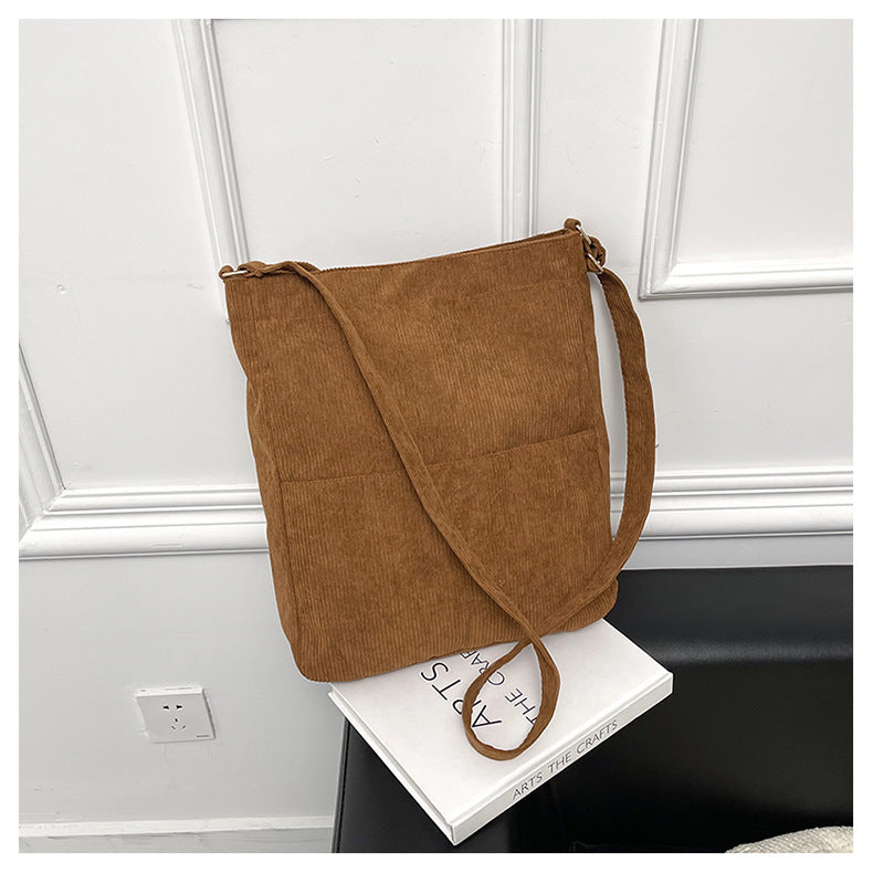 winter new womens large capacity literary canvas bag