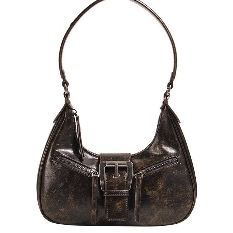 womens retro shoulder bag underarm crescent crossbody bag