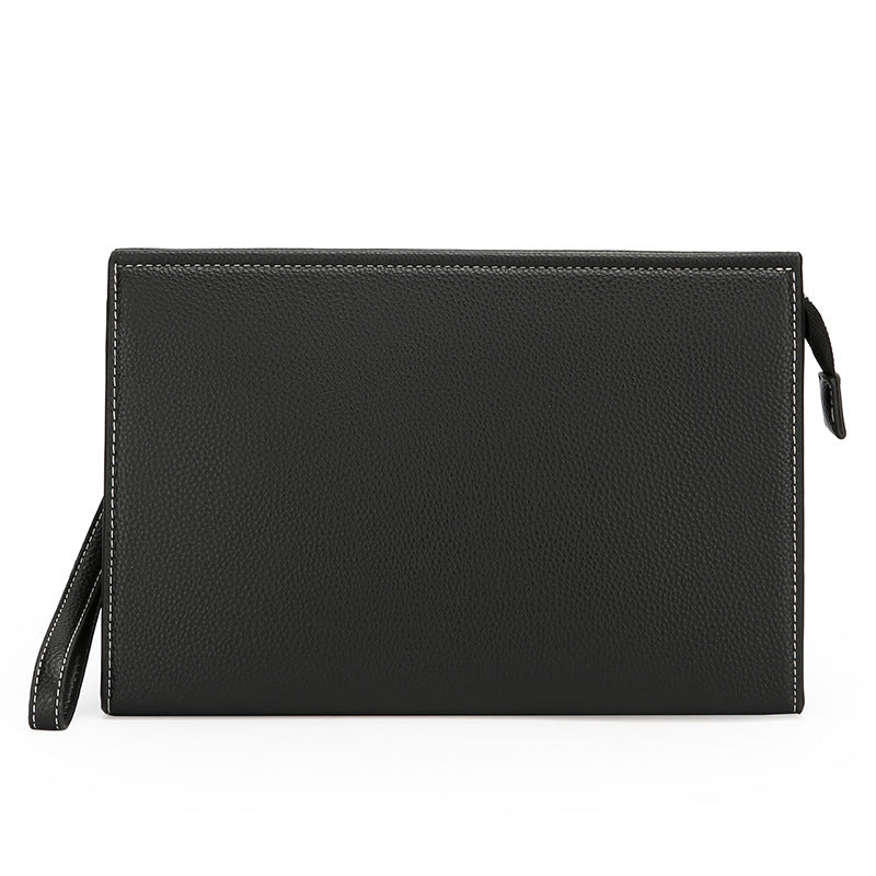New Clutch Men's Briefcase Soft Leather Fashion Trendy Casual Business