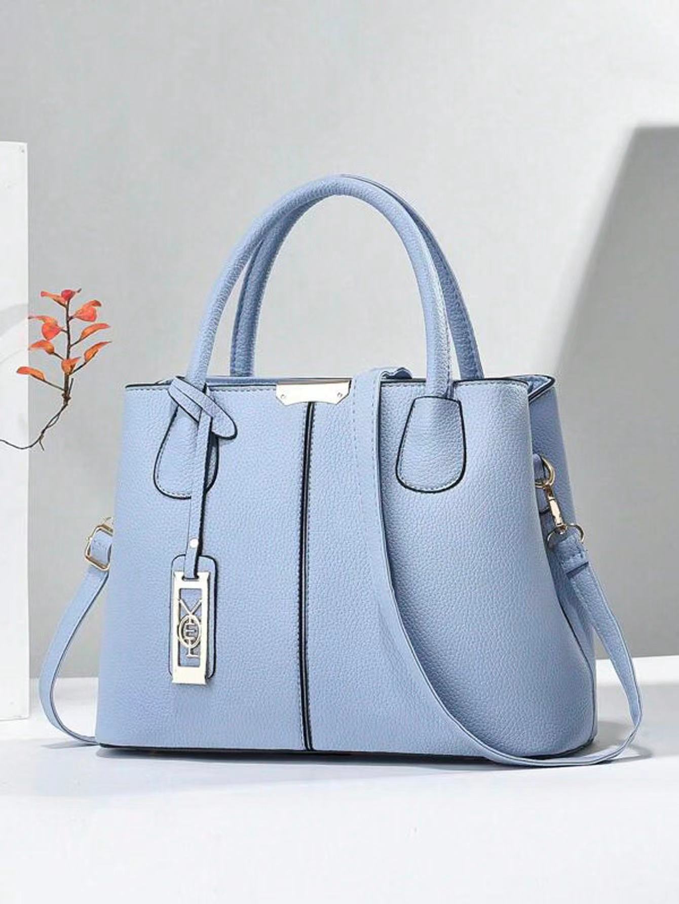 one shoulder crossbody iron pendant decorative large capacity handbag