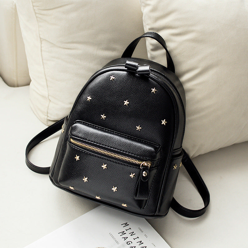 ladies pu leather fashionable styling backpack