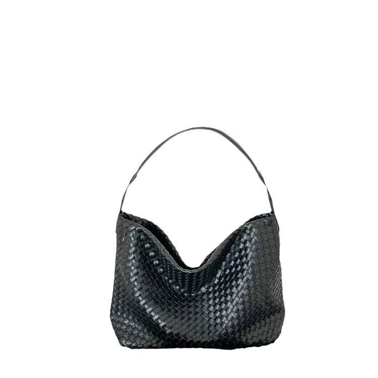 hand woven large capacity bucket single shoulder messenger bag