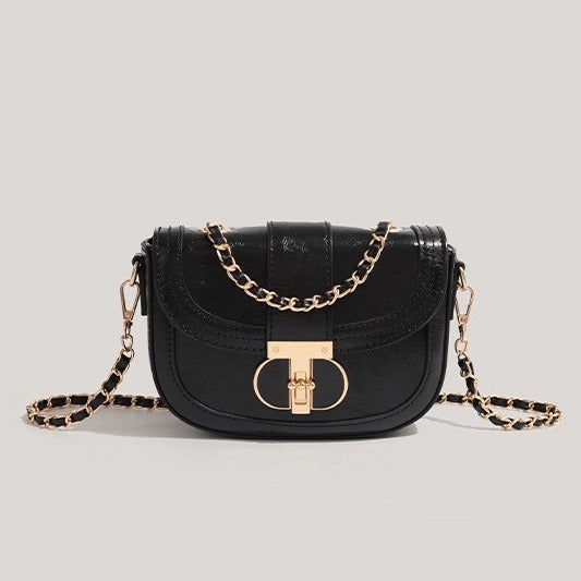saddle crossbody bag chain all match