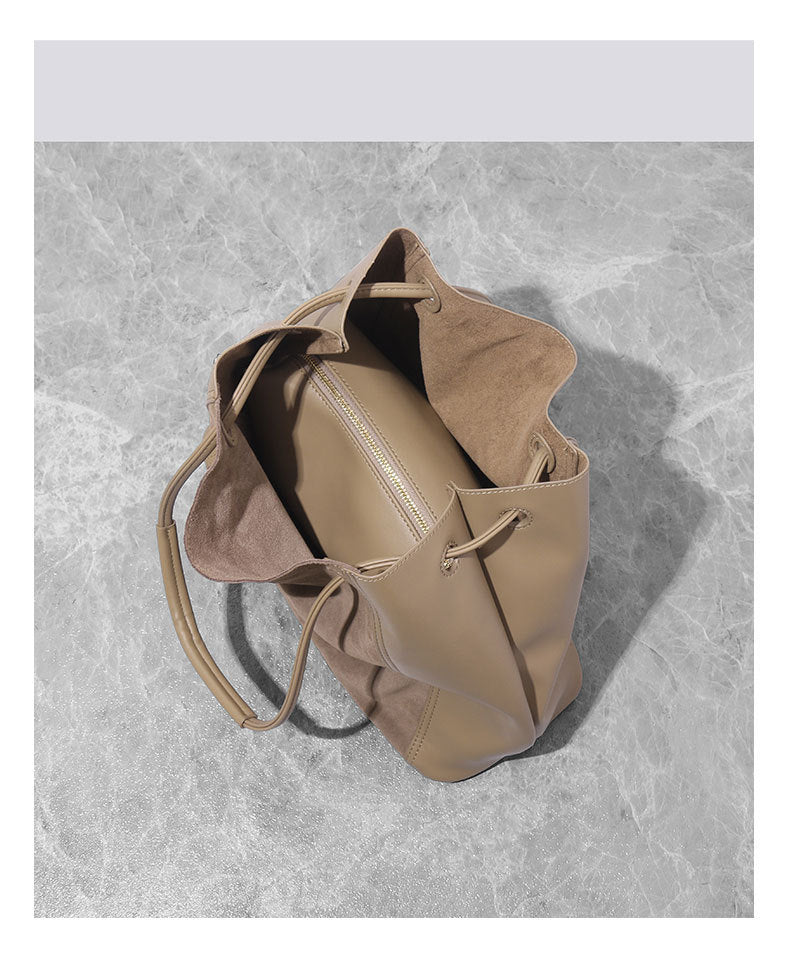 womens cowhide portable shoulder messenger bag