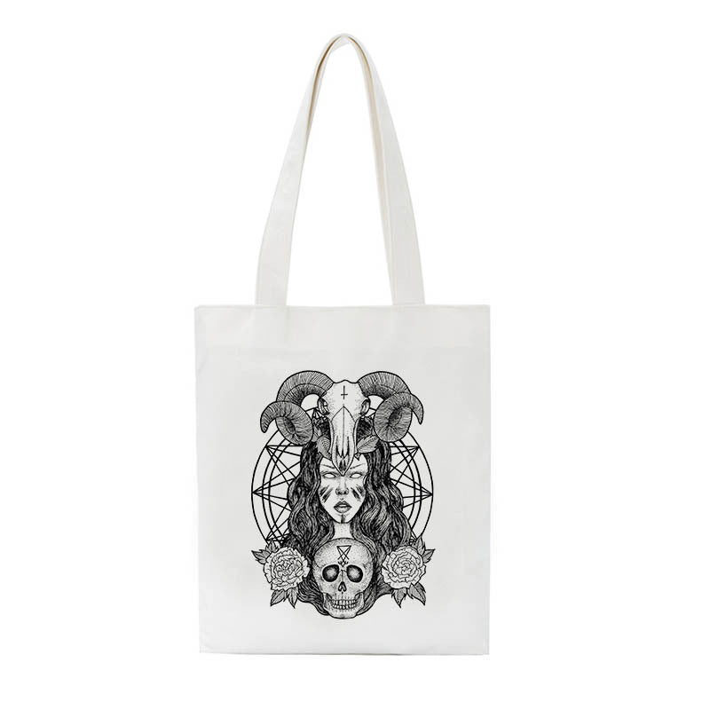 Vintage Myth Sun Print Canvas Bag Creative One Shoulder