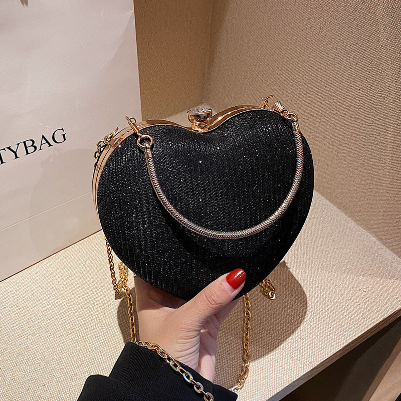 new fashion chain crossbody explosion handheld peach heart bag
