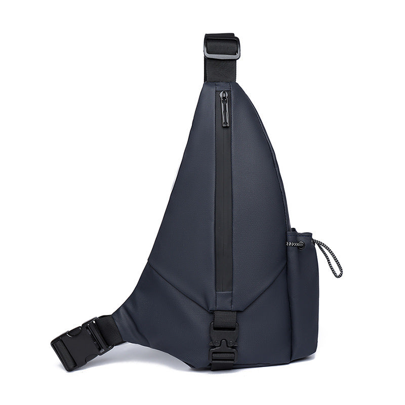 derm mens crossbody motorcycle chest bag triangle sunday bag
