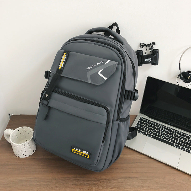 retro contrast color mens travel backpack