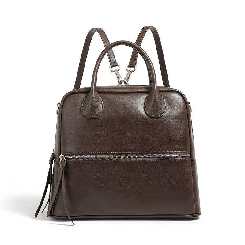 Light Luxury Leather Women's Bag Large-capacity Backpack Shoulder Bag