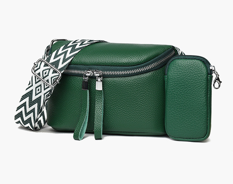 first layer cattlehide leather fashion shoulder messenger bag for women