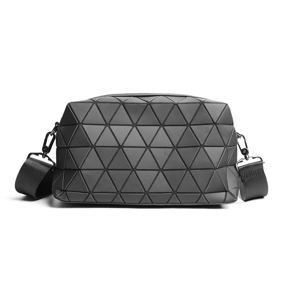 fashion mens and womens shoulder bag crossbody geometric diamond pattern bag