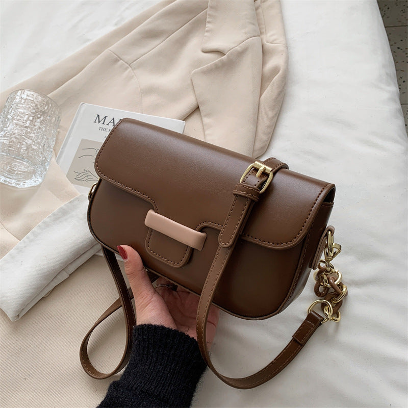 Retro Caramel Saddle Bag Simple New Style