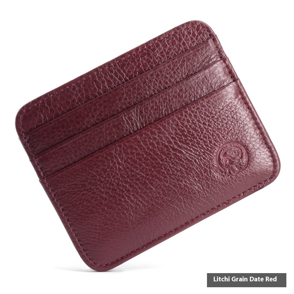 Small Round Elephant First Layer Cowhide Coin Purse Genuine Leather Card Holder