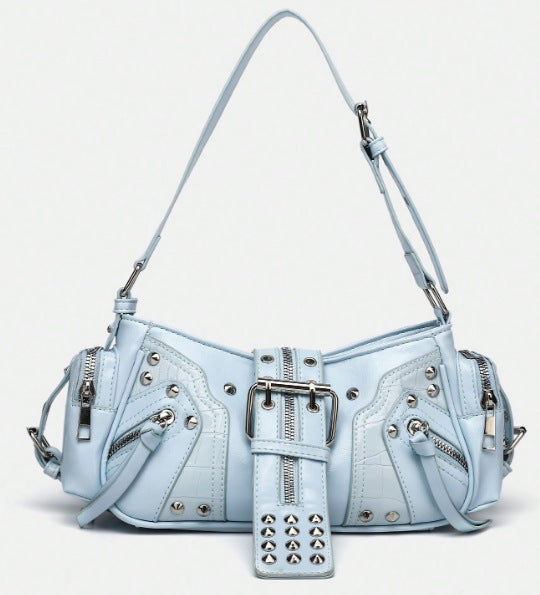 Motorcycle Punk Rivet Retro Womens Crossbody Bag