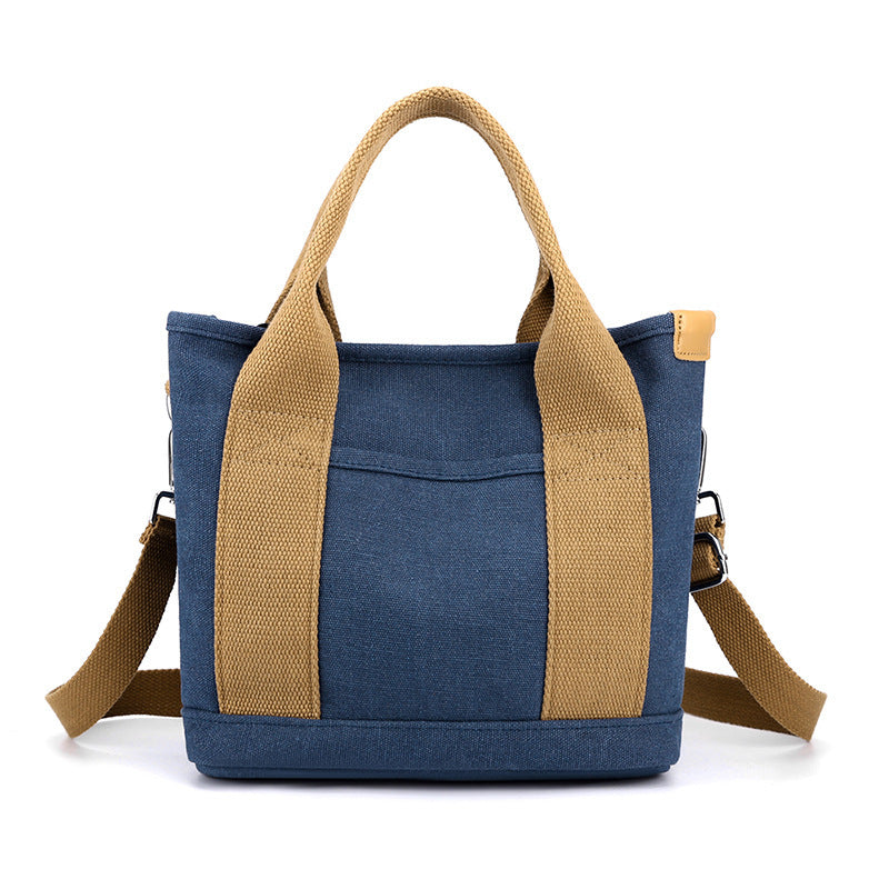 trendy all match simple fashion korean style large capacity commute leisure canvas bag