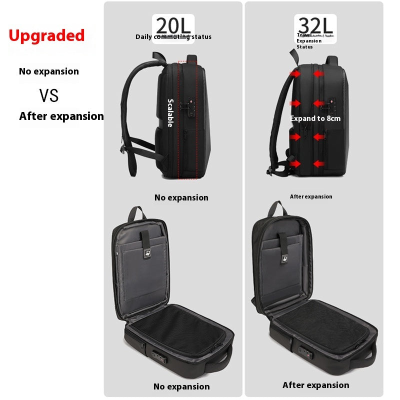 mens backpack security lock backpack business