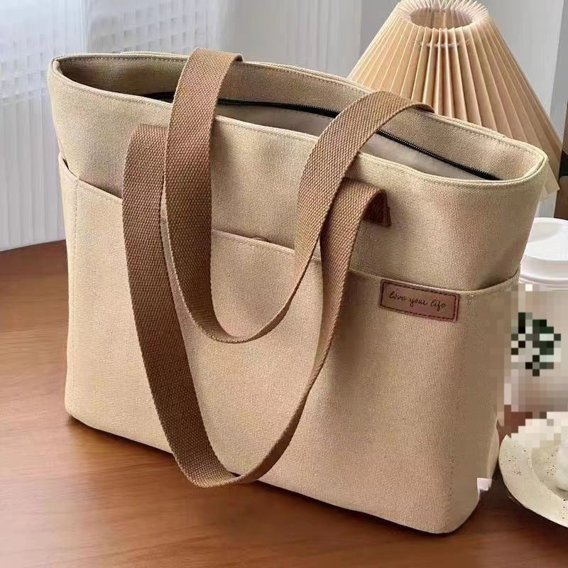 All-match Shoulder Bag Large Capacity Book Holding Student Class Commuting