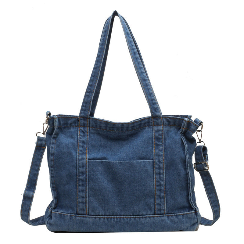 Women's Denim Fashion Large Capacity Shoulder Commuter Handbag