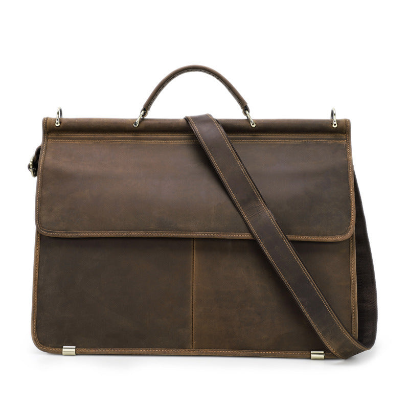 computer mens business briefcase large capacity cowhide mens bag