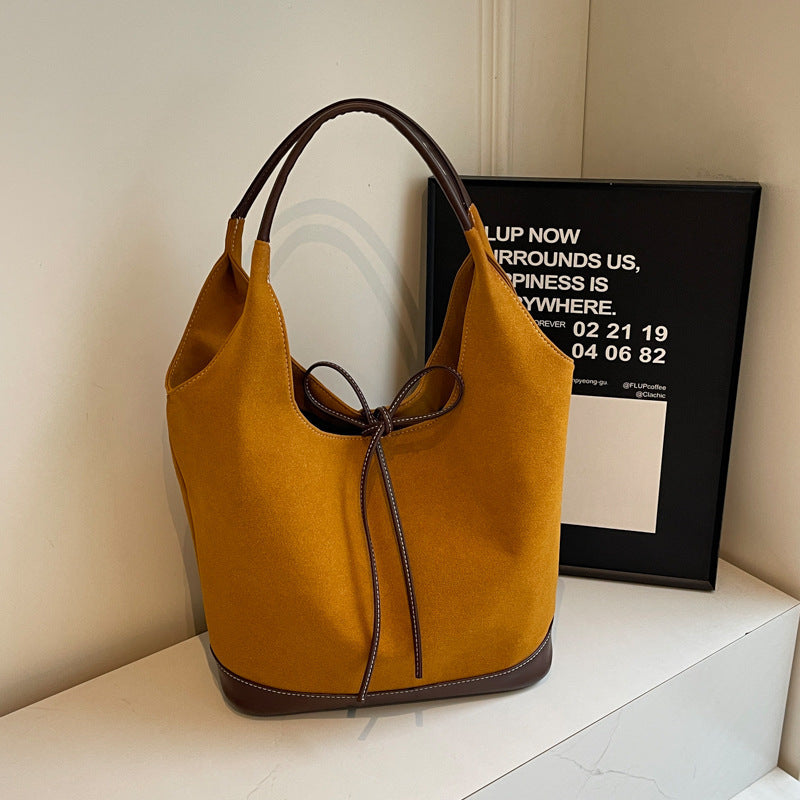 retro-frosted-large-capacity-womens-shoulder-hand-held-tote-bucket-bag