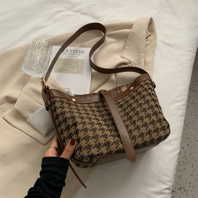retro-bag-female-fashion-houndstooth-one-shoulder