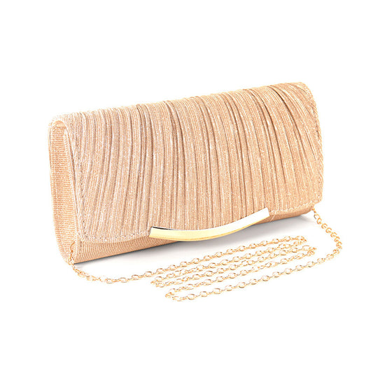 ladies dinner bag solid color flap chain crossbody bag