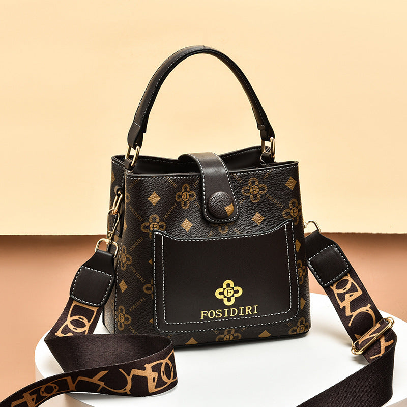 printed cross handbag korean fashion single shoulder bag for girls