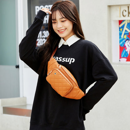 new womens fashion embroidered crossbody bag casual rhombus pu pocket