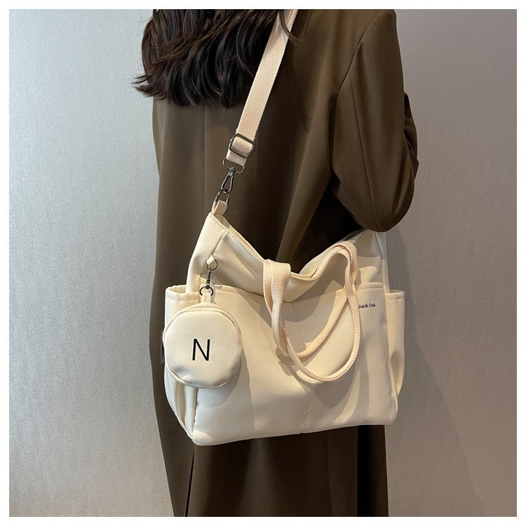 niche casual fashion nylon canvas tote bag for women