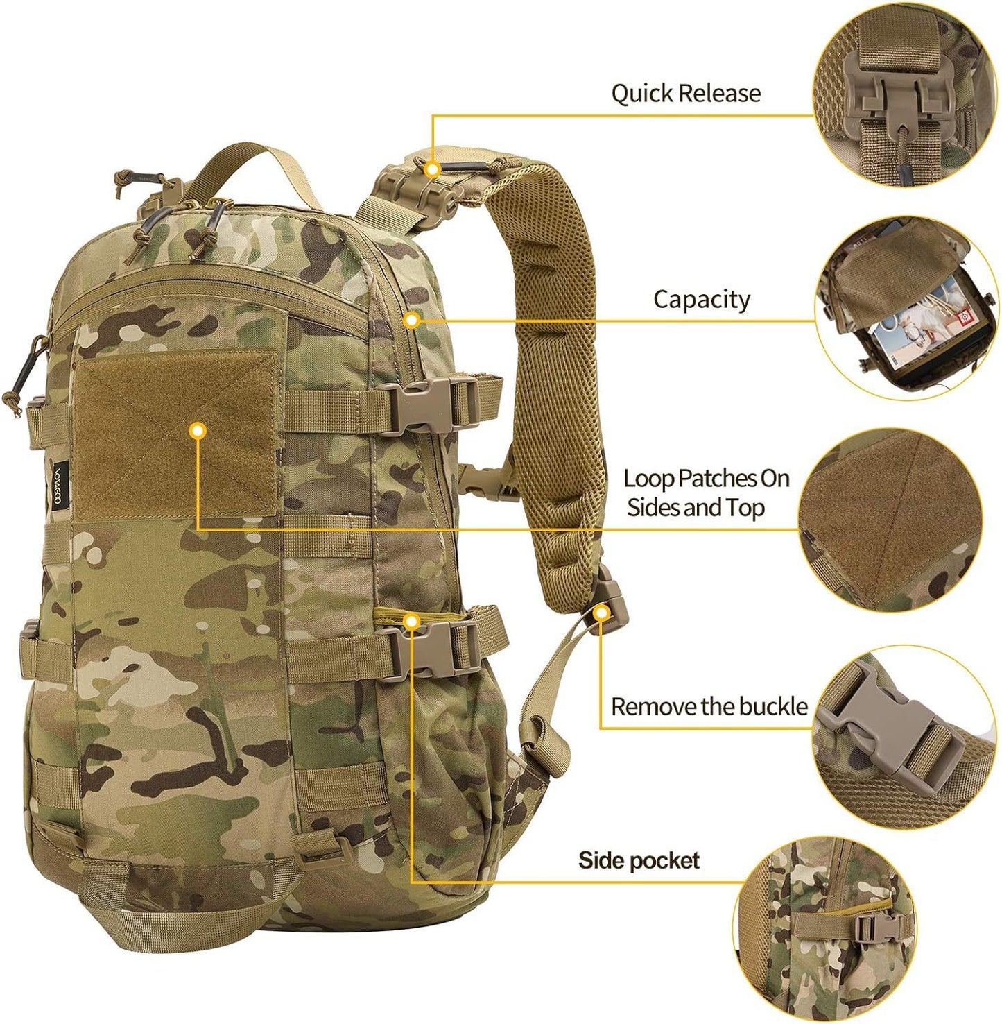 tactical backpack men military assault pack outdoor hiking rucksack