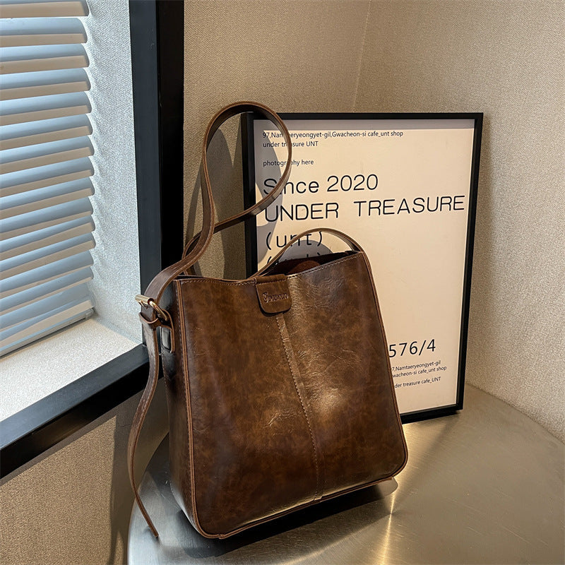 large capacity bucket fashion womens cross body bag fashion womens shoulder bag autumn and winter handbag