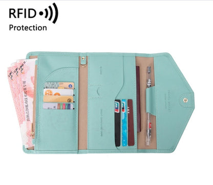 rfid multi function air ticket certificate bag male and female passport holder