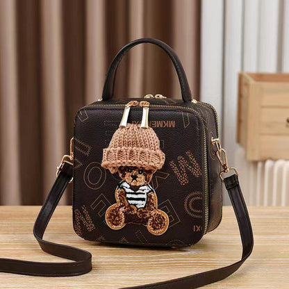 fashion portable bear box bag shoulder