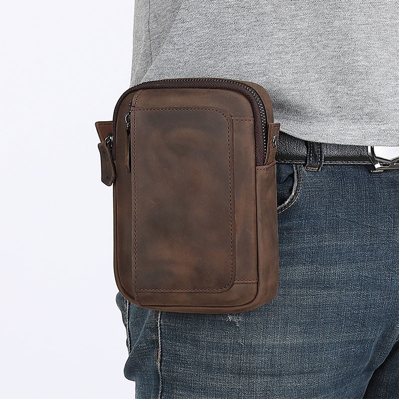 first layer steak mens one shoulder outdoor phone crossbody bag