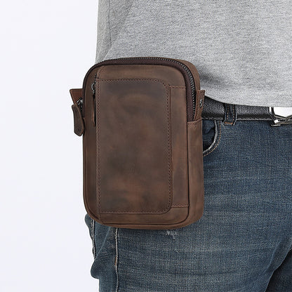 first layer steak mens one shoulder outdoor phone crossbody bag