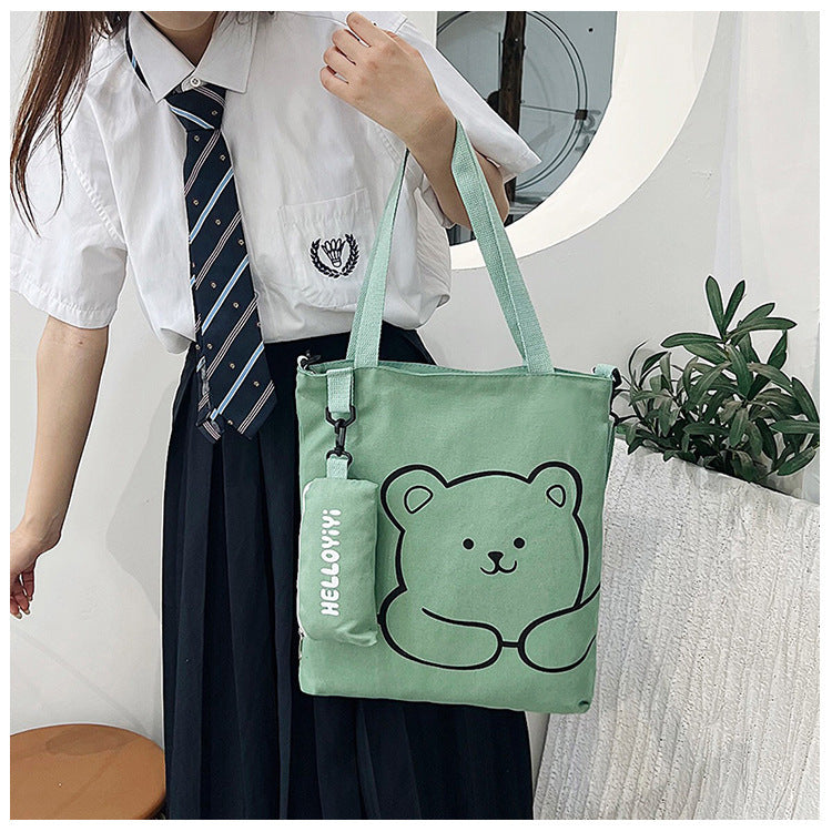 womens fashion bear printed crossbody bag