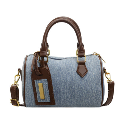 womens simple fashion retro denim handbag